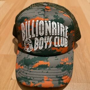 Billionaire Boys Club Green and Orange Camo Trucker Hat